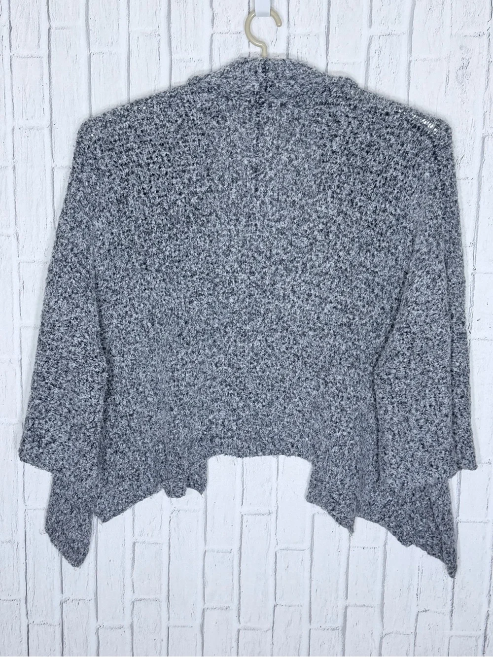 🩶 Free People BFF Cardigan Gray Bouclé Dolman Slouchy Sweater XS